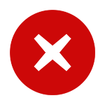 Red solid circle with cross