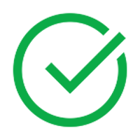 Green circle with green check mark