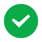 Green solid circle with check mark