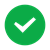 Green circle white tick icon.